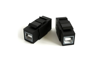 Вставка Hyperline KJ1-USB-B2-BK Keystone Jack USB 2.0 Type B, 251217