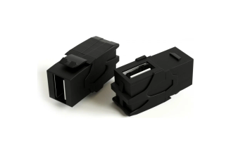 Вставка Hyperline KJ1-USB-VA2-BK Keystone Jack USB 2.0 90 градусов, 251218
