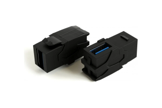 Вставка Hyperline KJ1-USB-VA3-BK Keystone Jack USB 3.0 90 градусов, 251219