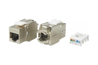 Вставка Hyperline KJ8-8P8C-C6A-180-TLS-SH-F-WH Keystone Jack RJ-45 8P8C категория 6а 426184