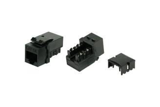 Модуль Keystone Hyperline KJ9-8P8C-C5e-90-BK Jack RJ45/8P8C категория 5e черный 432650