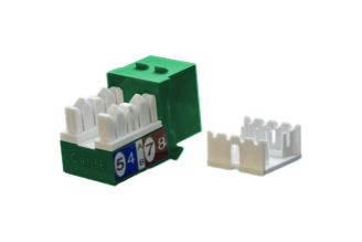 Вставка Keystone Jack RJ-45 Hyperline KJ9-8P8C-C5e-90-GN 432652