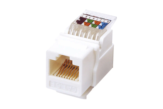 Модуль Keystone REXANT RJ-45 8P8C UTP Cat 5e 180°, белый, 03-1012