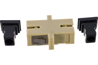 Волоконно-оптический адаптер NIKOMAX NMF-OA1MM-SCU-SCU-2 SC-SC UPC, бежевый