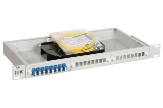 Укомплектованный кросс ITK 1U LC duplex 16 портов OS2 FOBX24-1U-16LCUD09