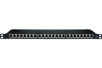 Патч-панель DKC RN6PPF2405 19" 0.5U Cat6, 24 порта RJ-45, экранированная