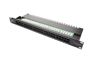 Коммутационная панель DATAREX категория 3 UTP 19 дюймов 1U 50xRJ45 USOC черная DR-4071