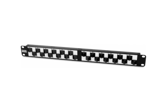 Патч-панель Hyperline PP2A-19-24S-8P8C-C5E-110 24 порта RJ-45 1U 44391