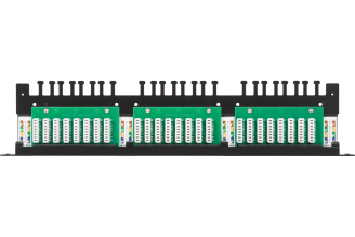 Патч-панель NIKOMAX 24 порта Cat.5e 0.5U черная NMC-RP24UD2-HU-BK