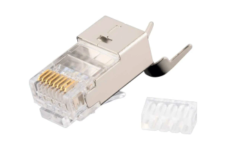 Коннектор NIKOMAX RJ45/8P8C Cat.6a экранированный 100 шт NMC-RJ88RZ50SA3-T-100
