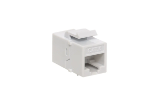 Проходной адаптер EKF TERACOM PRO Cat.6 неэкранированный RJ45-RJ45 тип Keystone белый TRP-INLC-KSTN-6UTP-WH