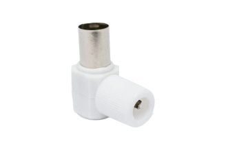 Антенное TV гнездо TDM ELECTRIC угловое белое без пайки SQ1809-0016