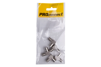 Антенный переходник PROCONNECT гнездо F - штекер TV угловой, 5 шт 05-4311-4-9