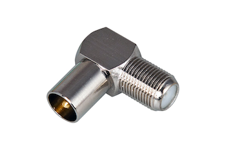 Антенный переходник REXANT (гнездо F - штекер TV), RG-6, угловой 06-0027-A