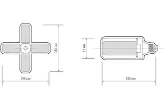 Светильник JazzWay PPG T95-4p AGRO 36w FR E27 для растений 5043350