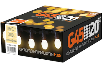 Светодиодная лампа Jazzway «Белт-лайт» PLED- ECO- G45 1w E27 3000K 5040649