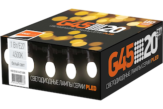 Светодиодная лампа Jazzway «Белт-лайт» PLED- ECO- G45 1w E27 4500K 5040663