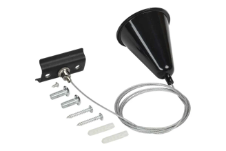 Комплект подвеса для шинопровода IEK Lighting с тросом 1,5 м черный LT-SO0D-KPT-D15-K02