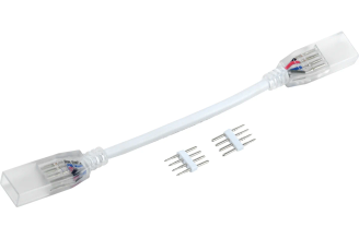 Коннектор IEK RGB 14 мм, 5 шт, разъем-10 см-разъем LSCON14-RGB-212-05