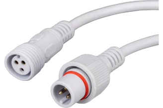 Соединительный кабель REXANT 3 pin IP67 3х0,5 мм² белый 11-9530