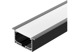 Профиль Arlight SL-LINIA62-F-2500 BLACK+OPAL с экраном 036307