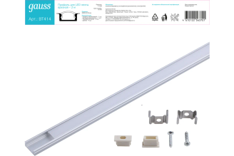 Врезной профиль Gauss для LED-ленты 7 мм 2 м BT414