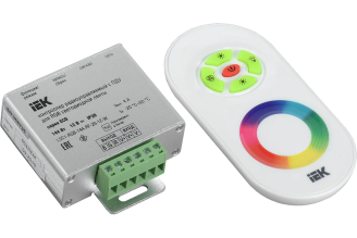 Контроллер с ПДУ IEK радио RGB 3 канала 12 В 144 Вт белый LSC1-RGB-144-RF-20-12-W