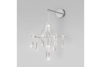 Настенный светодиодный светильник Tense с хрусталем и регулировкой цветовой температуры 442/1 хром Bogate