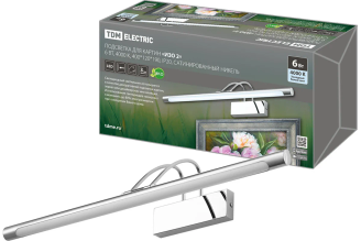 Подсветка для картин настенная «ИЗО 2» 6 Вт, 4000 K TDM ELECTRIC, 400х210х110, IP20, сатинированный никель SQ0358-0301