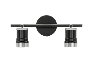 Спот TDM ELECTRIC СНС 2х50Вт, GU10, 230 В, 50 Гц, IP44, Юкка, черный/хром SQ0358-0221