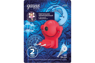 Розеточный светильник Gauss с датчиком освещенности 0,5 Вт красный DIY0032