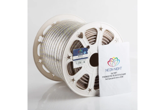Светодиодная лента Neon-Night LED 220В 6.5x17 мм IP67, SMD 5730, 120 LED/m свет белый 100 м 142-703