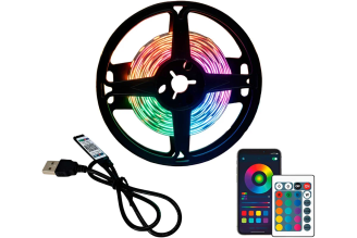 Лента умная светодиодная truEnergy с пультом управления 1,2W/m RGB 5V SMD5050 30D IP20 USB 5м 16801