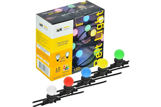 Гирлянда IEK Белт-лайт 10RGB, 5 м, IP65, черный провод 3 м, 230 В LGDU601-3-010-05-B-S-65