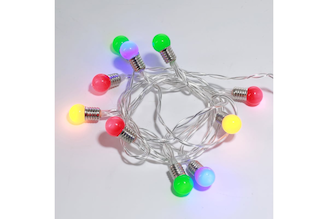 Светодиодная гирлянда NEON-NIGHT Мини-лампочки, 1.5м, 10LED, цвет свечения мультиколор 2хАА 303-074