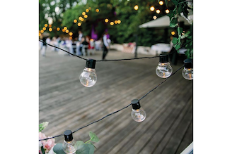 Светодиодная лофт-гирлянда NEON-NIGHT 5м черный ПВХ 20 LED теплое белое свечение 303-066