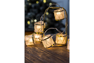 Гирлянда-барабаны КОСМОС пластик 5x4cм 10LED, KOC_GIR-B117