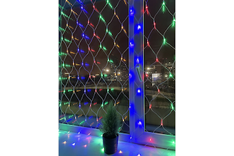 Гирлянда LED ЭРА ENIS01M сеть 1.8х1.5 м, мультиколор, мультирежим, 220В Б0041901