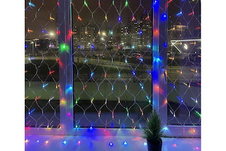 Гирлянда LED ЭРА ENIS01R сеть, 1,8 м х 1,5 м, RGB 8 режимов, 220V, IP20 Б0041902