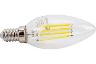 Светодиодная филаментная лампа IN HOME LED-свеча deco 5 Вт E14 4000 К 4690612007571