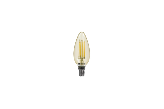 Филаментная лампа IN HOME LED-СВЕЧА-deco 7Вт 230В E14 3000К 630Лм золотистая 4690612007540