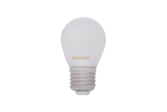 Филаментная лампа REXANT GL45 9.5 Вт 4000 К E27, матовая, 604-136