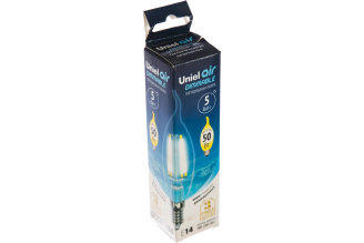 Светодиодная филаментная лампа Uniel LED-CW35-5W/NW/E14/CL/DIM GLA01TR UL-00002865