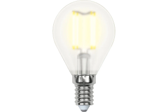 Светодиодная лампа Uniel LED-G45-7,5W/WW/E14/CL GLA01TR шар UL-00003250