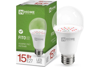 Светодиодная фитолампа IN HOME LED-A60-FITO 15 Вт E27 4690612036502