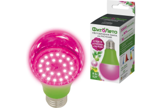 Светодиодная лампа для растений Uniel LED-A60-8W/SPSB/E27/CL UL-00004581