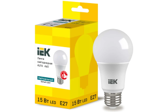Светодиодная лампа IEK LED ALFA A60 15 Вт 4000 К E27 LLA-A60-15-230-40-E27