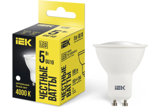 Светодиодная лампа IEK PAR16 GU10 5 Вт 4000 К LLE-PAR16-5-230-40-GU10