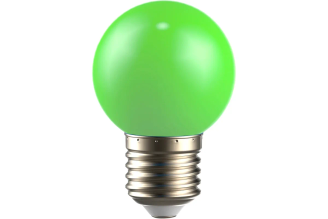 Светодиодная декоративная лампа IEK Lighting G45 1 Вт зеленая E27 LLE-G45-1-230-G-E27
