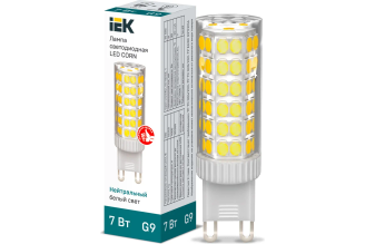 Светодиодная лампа IEK corn капсула 7 Вт 230 В 4000 К G9 LLE-CORN-7-230-40-G9